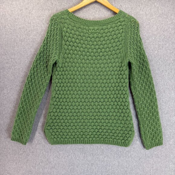 Field Flower Anthro Green Knit Long Sleeve Sweater Size Small Wool‎ Mohair Blend - Picture 7 of 11